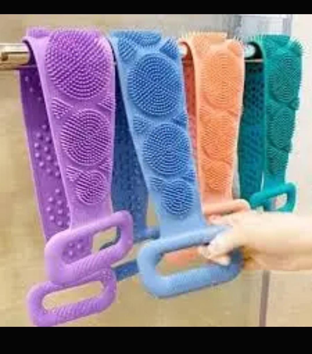 Cepillo Corporal Silicona Correa Lavado Espalda Ducha Baño - Image 5