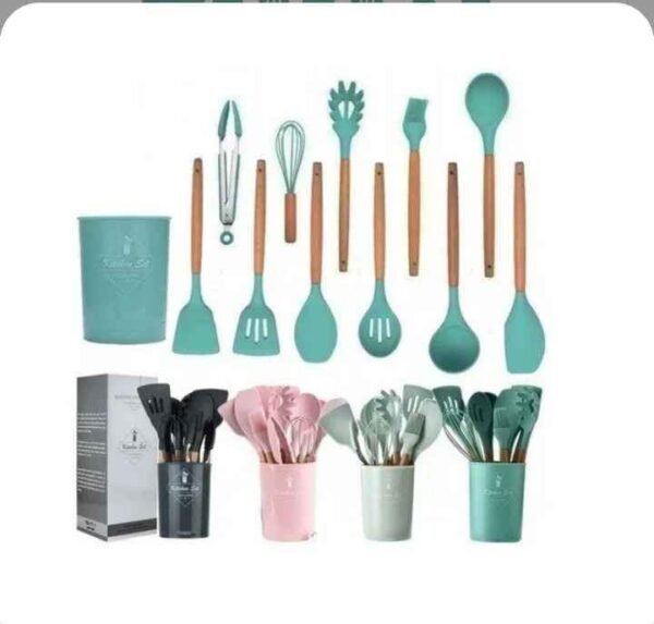 Set De 12 Utensilios Cocina De Silicona Resistente Al Calor - Image 9