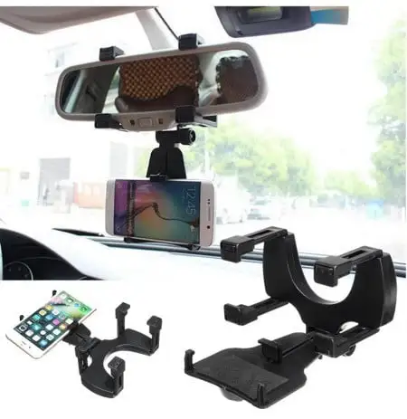 Soporte universal para espejo retrovisor de cocheUniversal Mobile Car Rear View Mirror Mount Holder - Image 2