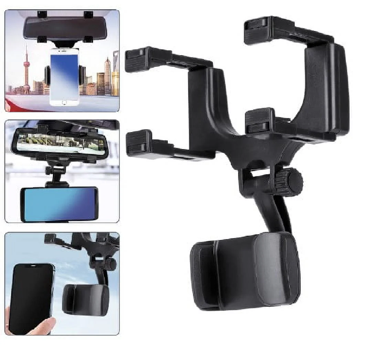 Soporte universal para espejo retrovisor de cocheUniversal Mobile Car Rear View Mirror Mount Holder - Image 3