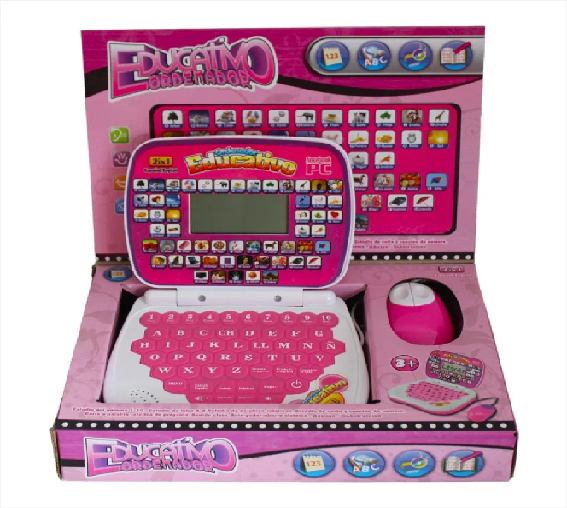 Mini Computador Portátil Mouse Didáctico Infantil Educativo