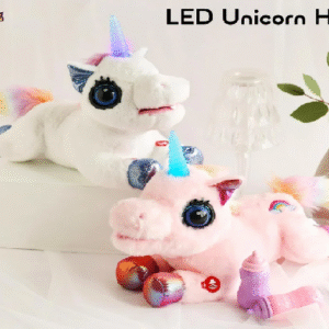 UNICORNIO DE PELUCHE MUSICAL ILUMINADO QUE BRILLA Y CANTA, JUGUETE DECORATIVO PARA CUMPLEAÑOS, NAVIDAD, DÍA DEL NIÑO
